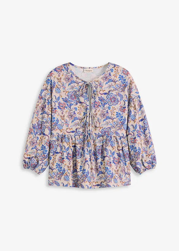 Blouse en jersey avec laçage, bonprix