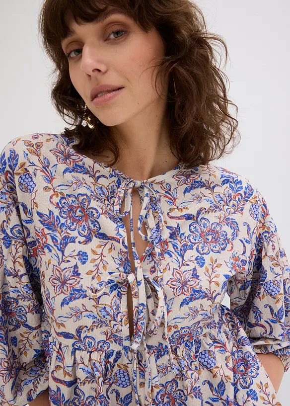 Blouse en jersey avec laçage, bonprix
