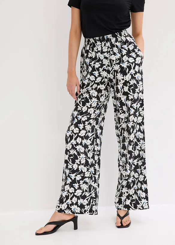 Palazzo-Hose aus strukturiertem Material, bonprix