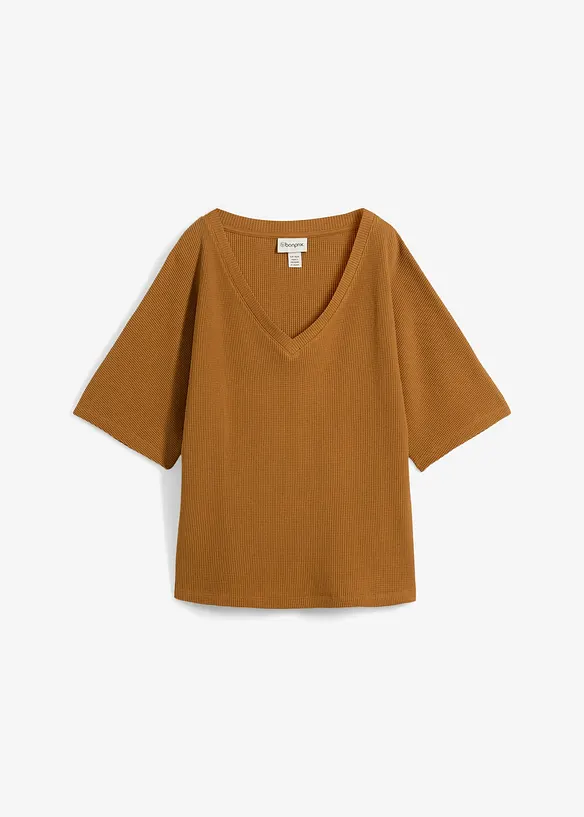 T-shirt gaufré 100% coton, bonprix
