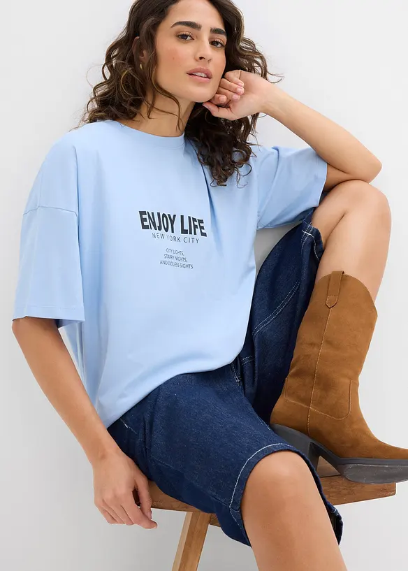 Oversize-Shirt aus reiner Bio-Baumwolle, bonprix