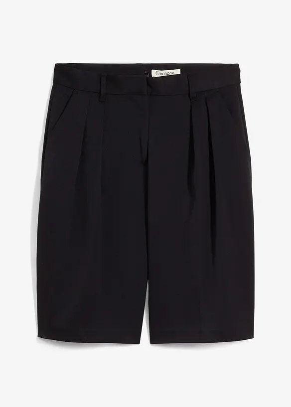 Bermuda à pinces en viscose mélangé, bonprix