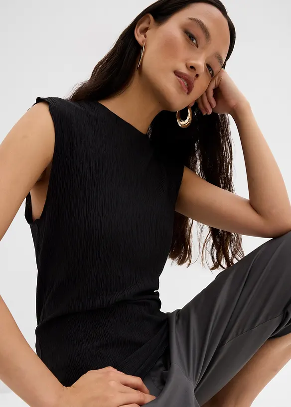Top aus strukturiertem Crinkle, bonprix