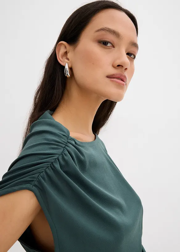 Minikleid aus strukturiertem Crêpe, bonprix