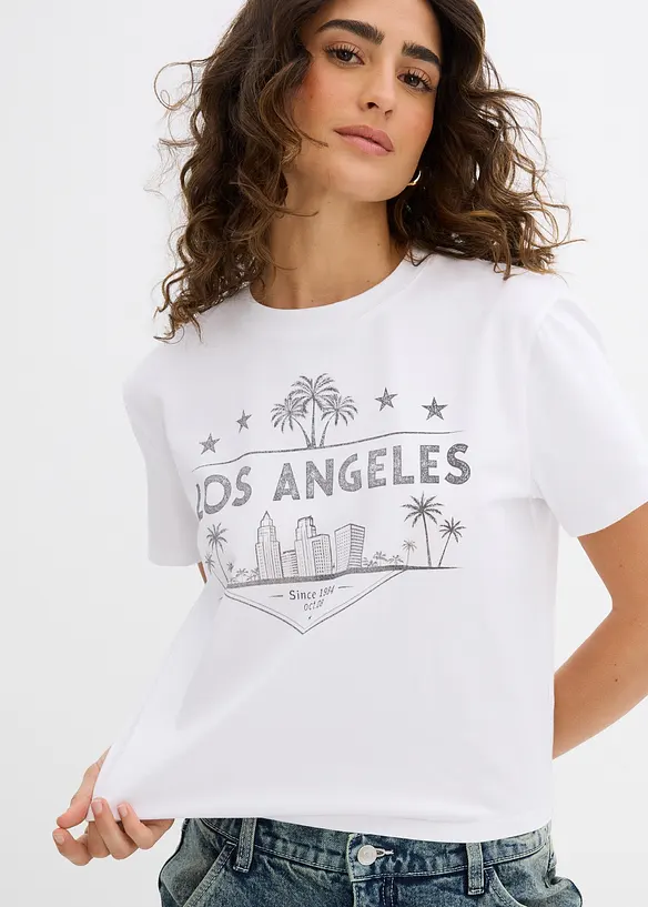 Verkürztes T-Shirt aus Jersey, bonprix