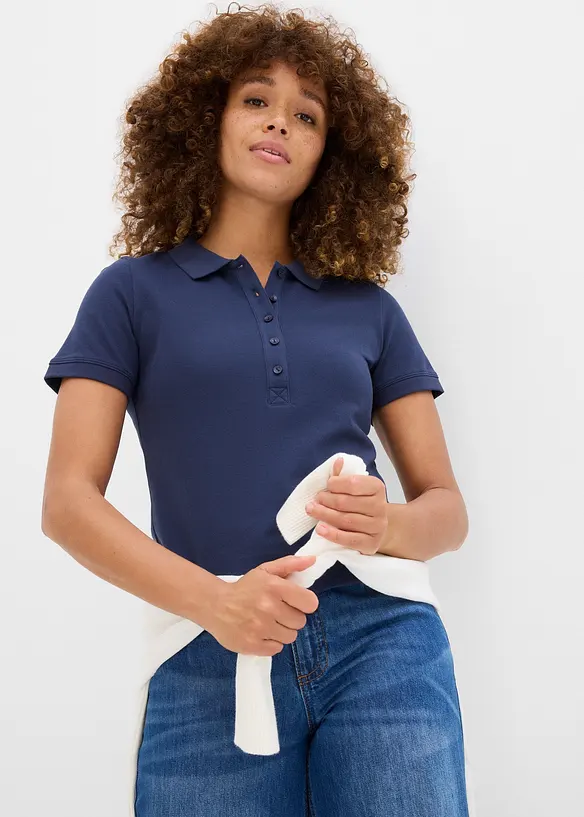 Piqué-Poloshirt aus reiner Bio-Baumwolle, bonprix