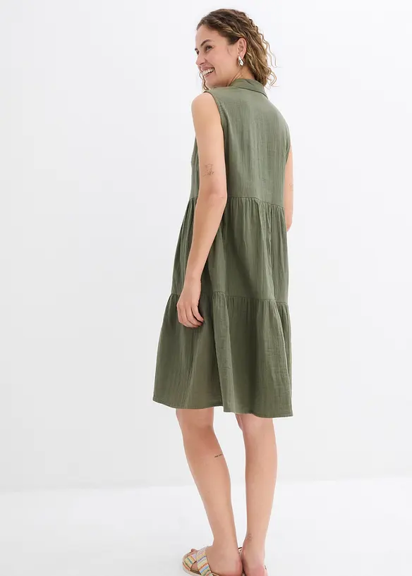 Robe-tunique légère en gaze de coton, bonprix