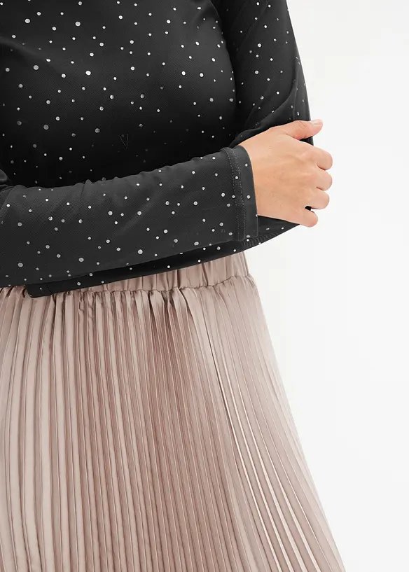 Langarmshirt aus Glitzer-Mesh, bonprix