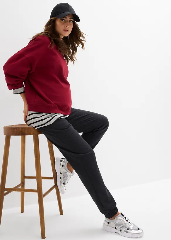 Pantalon de grossesse à taille élastiquée, bonprix
