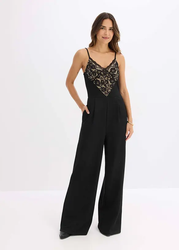 Combinaison en jersey avec dentelle, bonprix