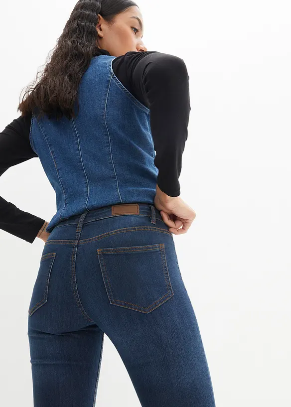 Jean bootcut taille mi-haute, extensible, bonprix
