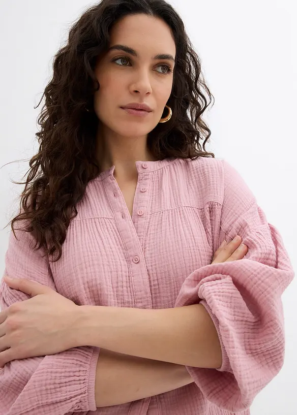 Chemisier oversize en gaze de coton, bonprix