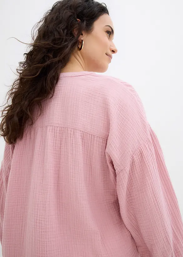 Chemisier oversize en gaze de coton, bonprix