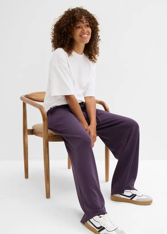 Pantalon en jersey interlock épais, bonprix