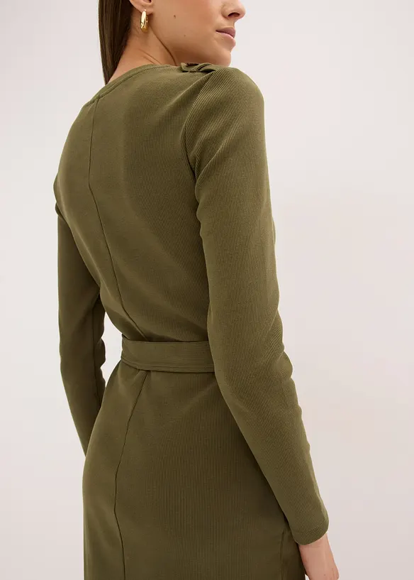 Midikleid aus elastischem Baumwoll-Mix, bonprix