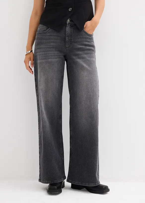 Jean large taille haute, bonprix