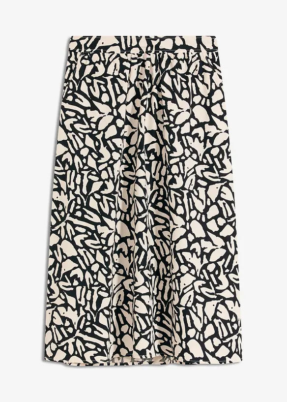 Jupe midi en popeline de coton, bonprix