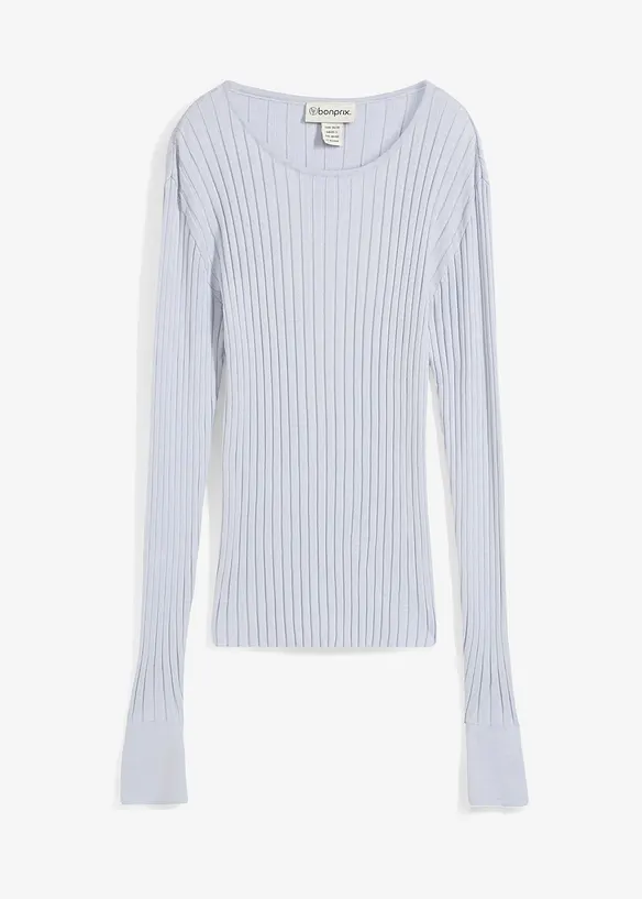 T-shirt en maille côtelée, bonprix