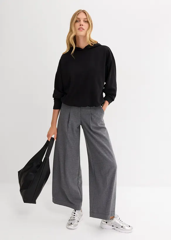 Hoodie aus leicht glänzendem Viskose-Mix, bonprix