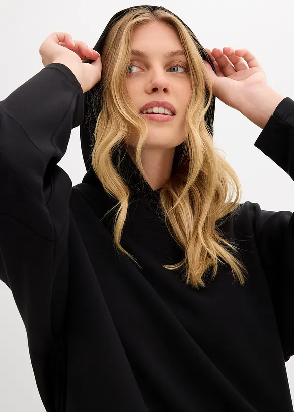 Hoodie aus leicht glänzendem Viskose-Mix, bonprix