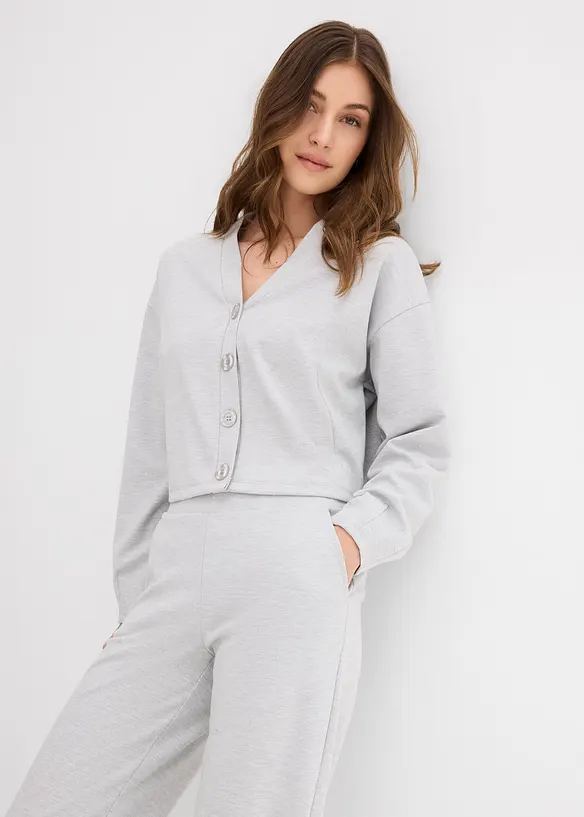 Sweat zippé en viscose mélangée, bonprix