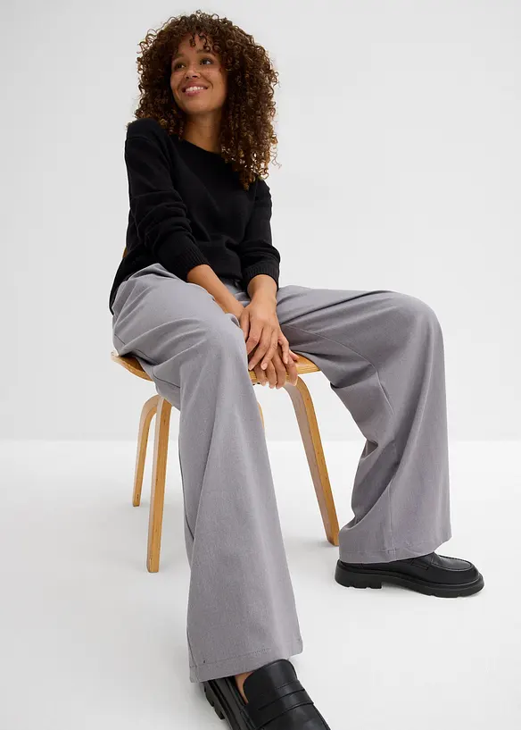 Bundfaltenhose mit Bindeband, bonprix