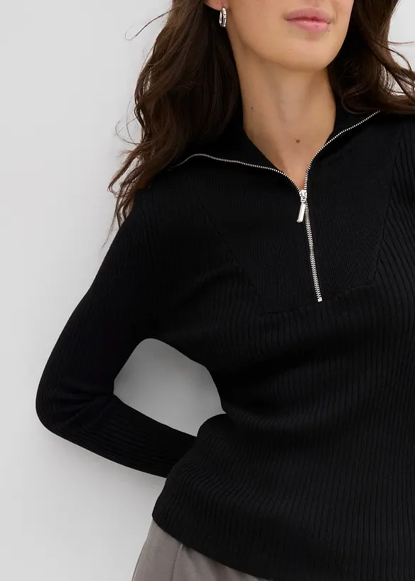 Rippshirt aus softem Viskose-Mix, bonprix