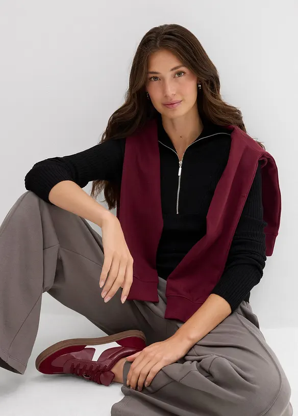 Rippshirt aus softem Viskose-Mix, bonprix