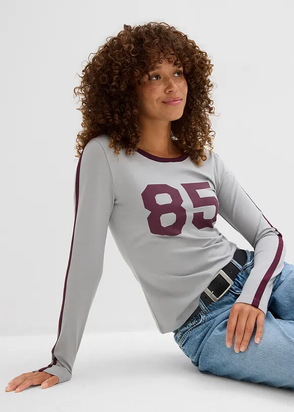 Langarmshirt aus leichtem Jersey, bonprix