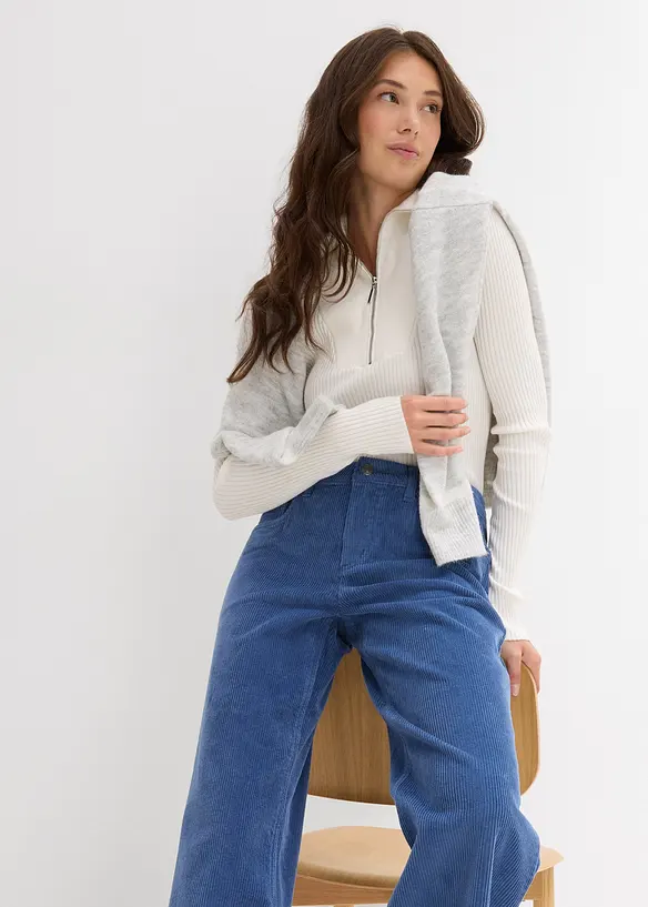 Cordhose aus elastischem Baumwoll-Mix, bonprix