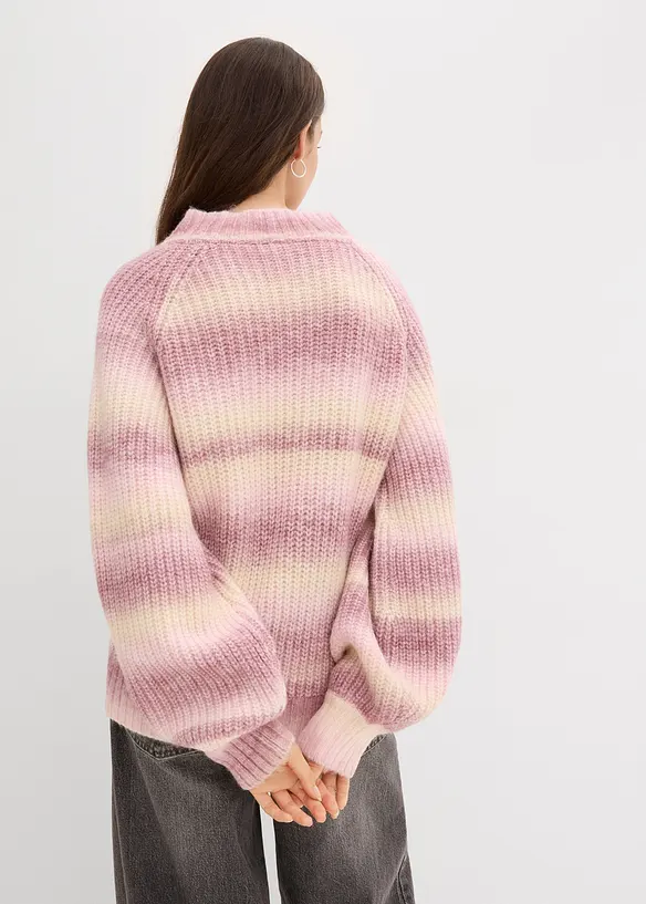 Grobstrick-Pullover aus weichem Woll-Mix, bonprix