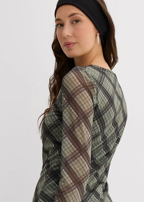 Langarmshirt aus feinem Mesh, bonprix