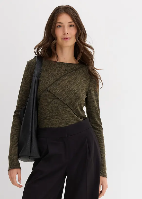 Langarmshirt aus softem Viskose-Mix, bonprix