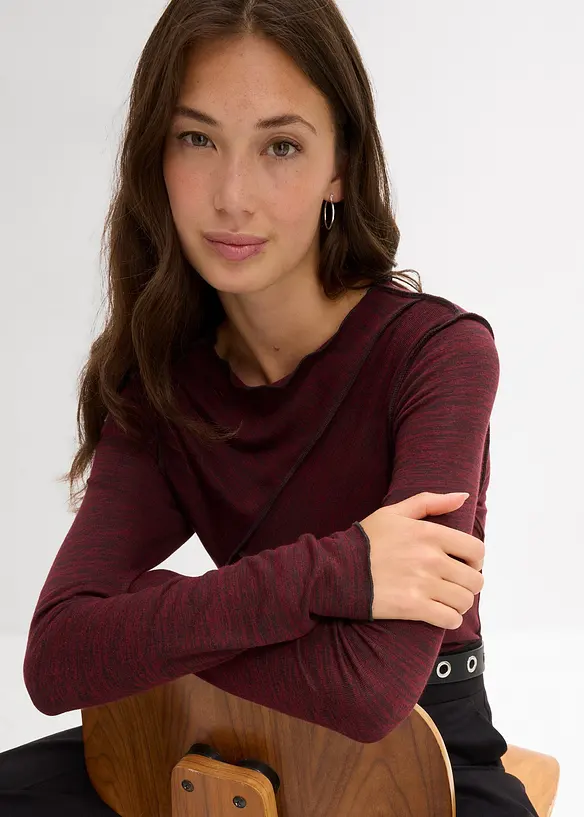 Langarmshirt aus softem Viskose-Mix, bonprix