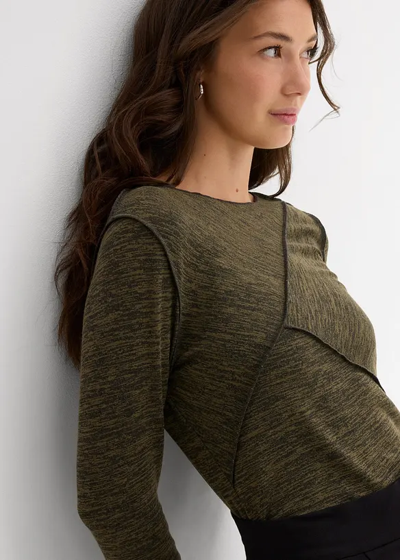 Langarmshirt aus softem Viskose-Mix, bonprix