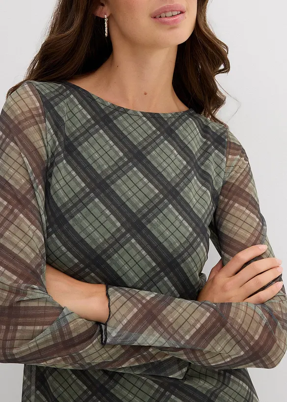 Minikleid aus feinem Mesh, bonprix