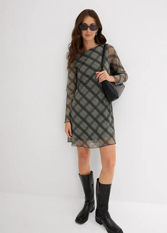 Minikleid aus feinem Mesh, bonprix