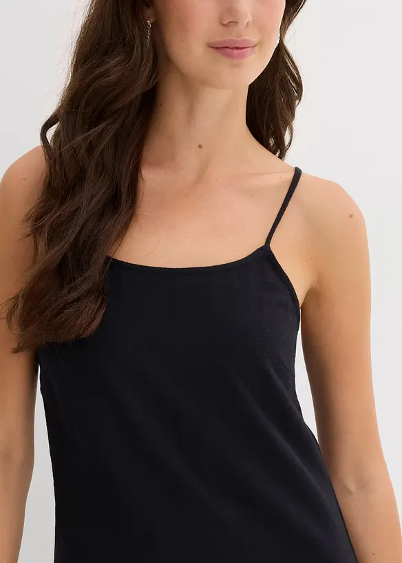 Robe à fines bretelles en flanelle 100% coton, bonprix