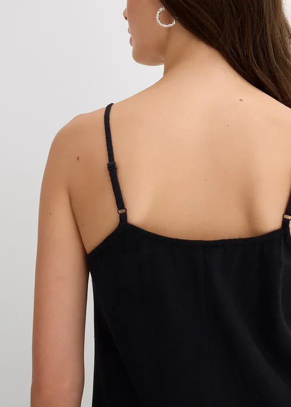 Robe à fines bretelles en flanelle 100% coton, bonprix