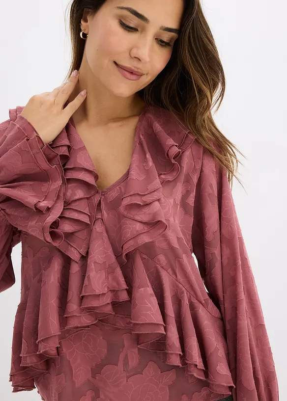 Chiffonbluse mit leichter Transparenz, bonprix