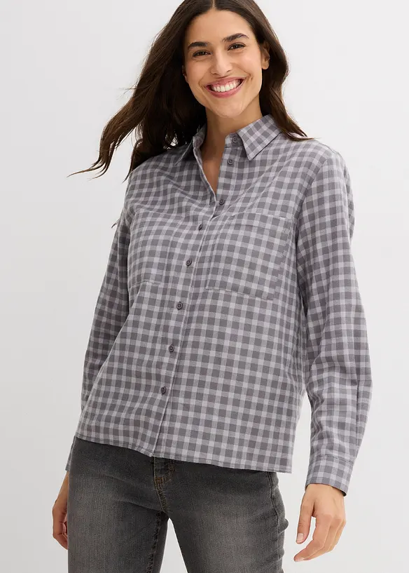 Chemise à carreaux 100% coton, bonprix
