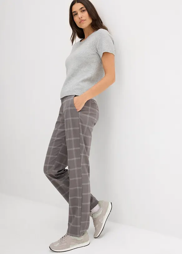 Pantalon chino à carreaux, bonprix