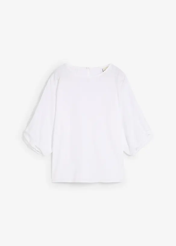 Loose Fit Blusenshirt aus reiner Baumwolle, bonprix