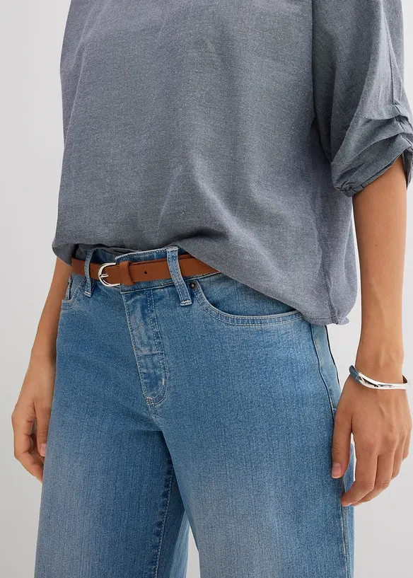 Loose Fit Blusenshirt aus reiner Baumwolle, bonprix