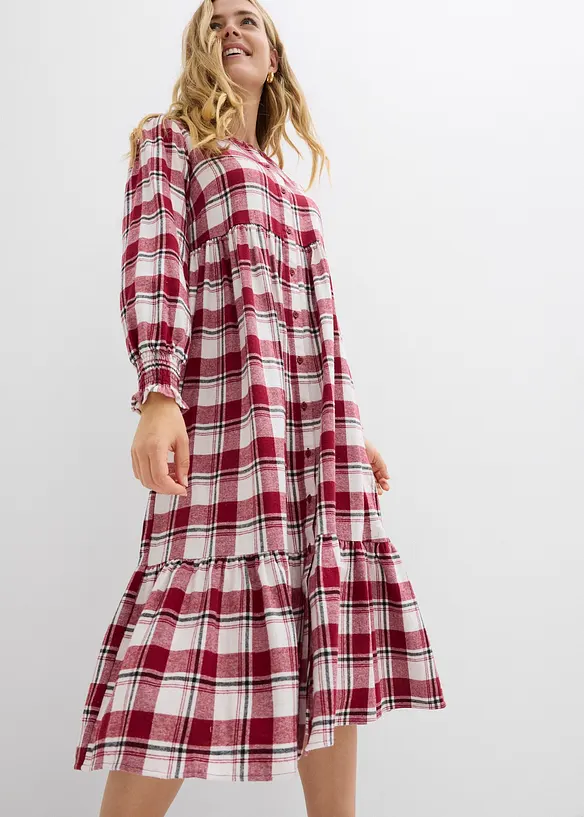 Midikleid aus Flanell, bonprix