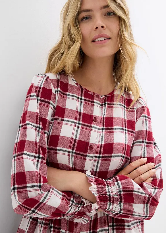 Midikleid aus Flanell, bonprix
