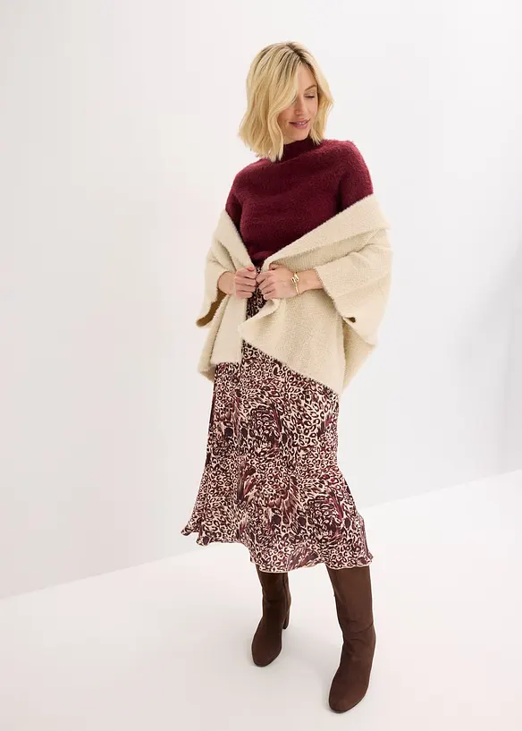 Satin-Rock mit Struktur, bonprix