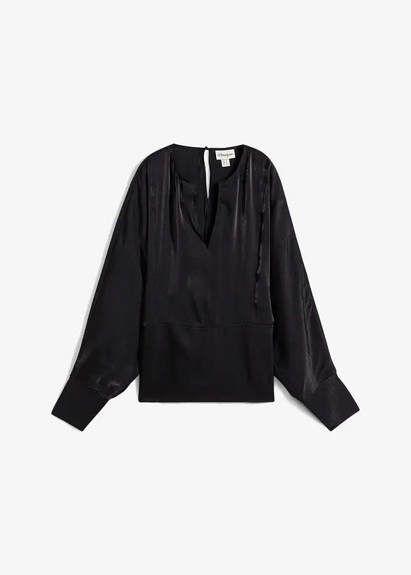 Leicht glänzendes Blusenshirt aus Viskose-Mix, bonprix