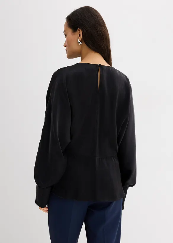 Leicht glänzendes Blusenshirt aus Viskose-Mix, bonprix