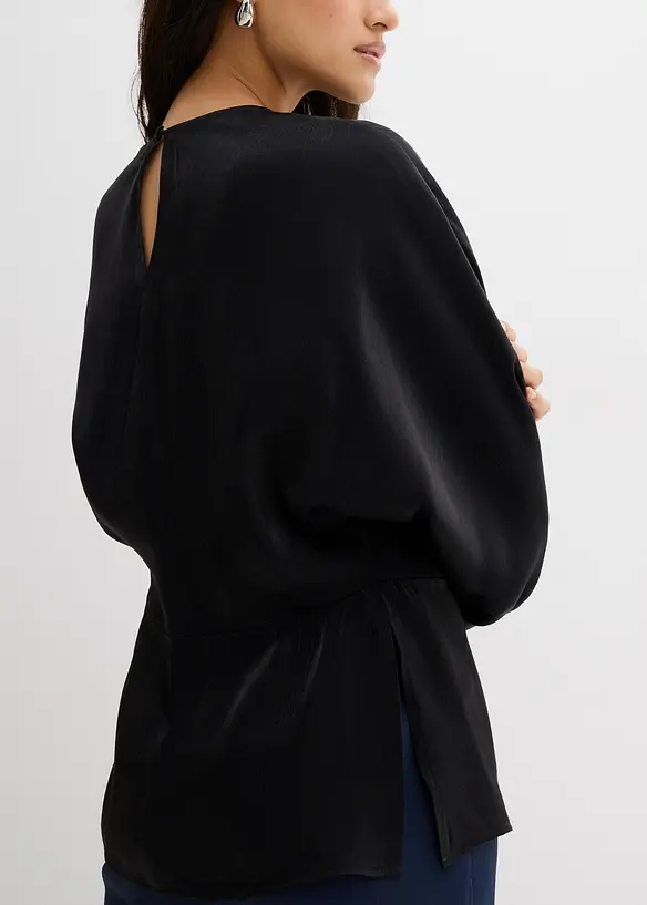 Leicht glänzendes Blusenshirt aus Viskose-Mix, bonprix